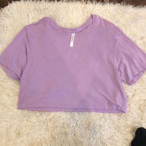 Fabletics purple active crop top